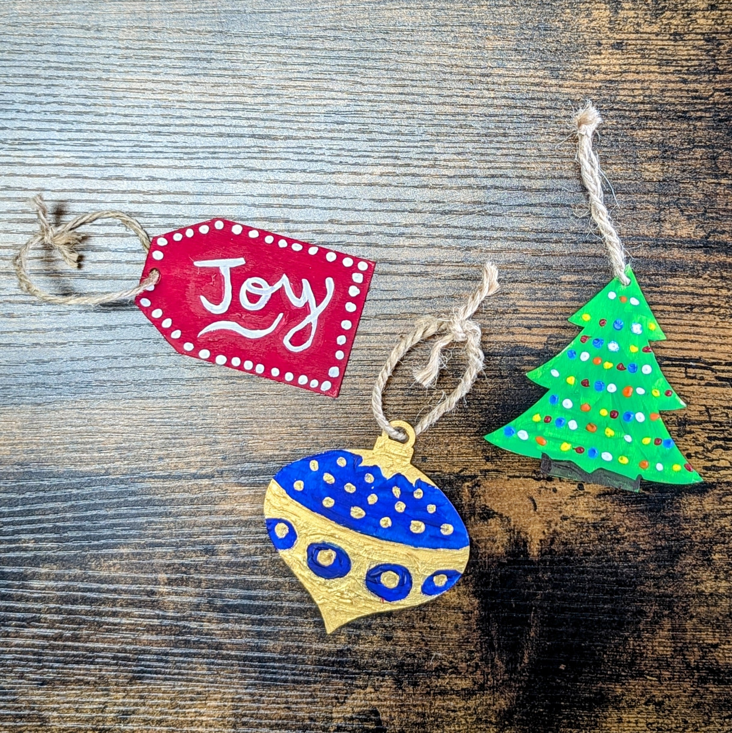 Hand-Painted Wood Ornaments! 12/12/25