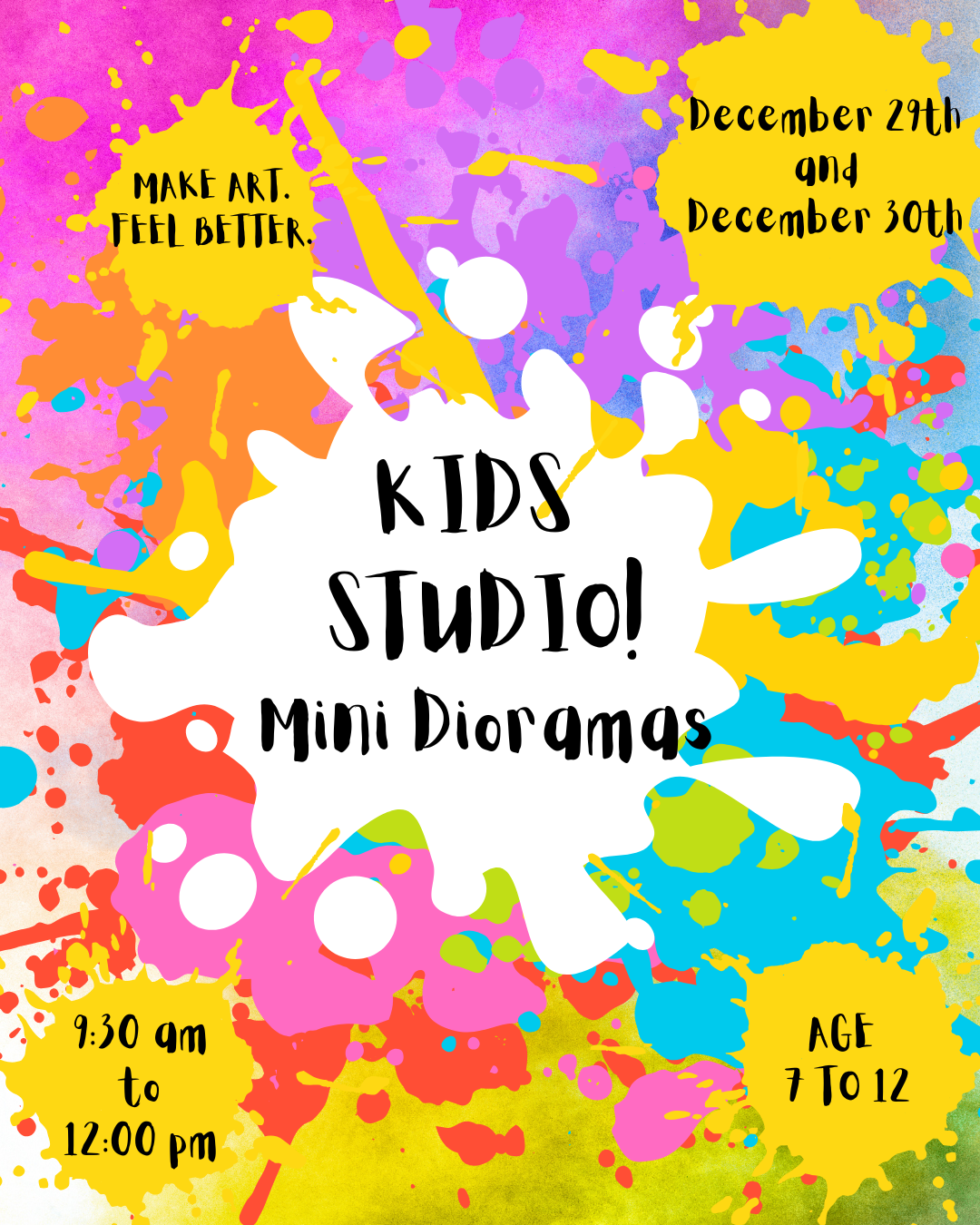 Kids Studio! Miniature Dioramas, 12/29-12/30