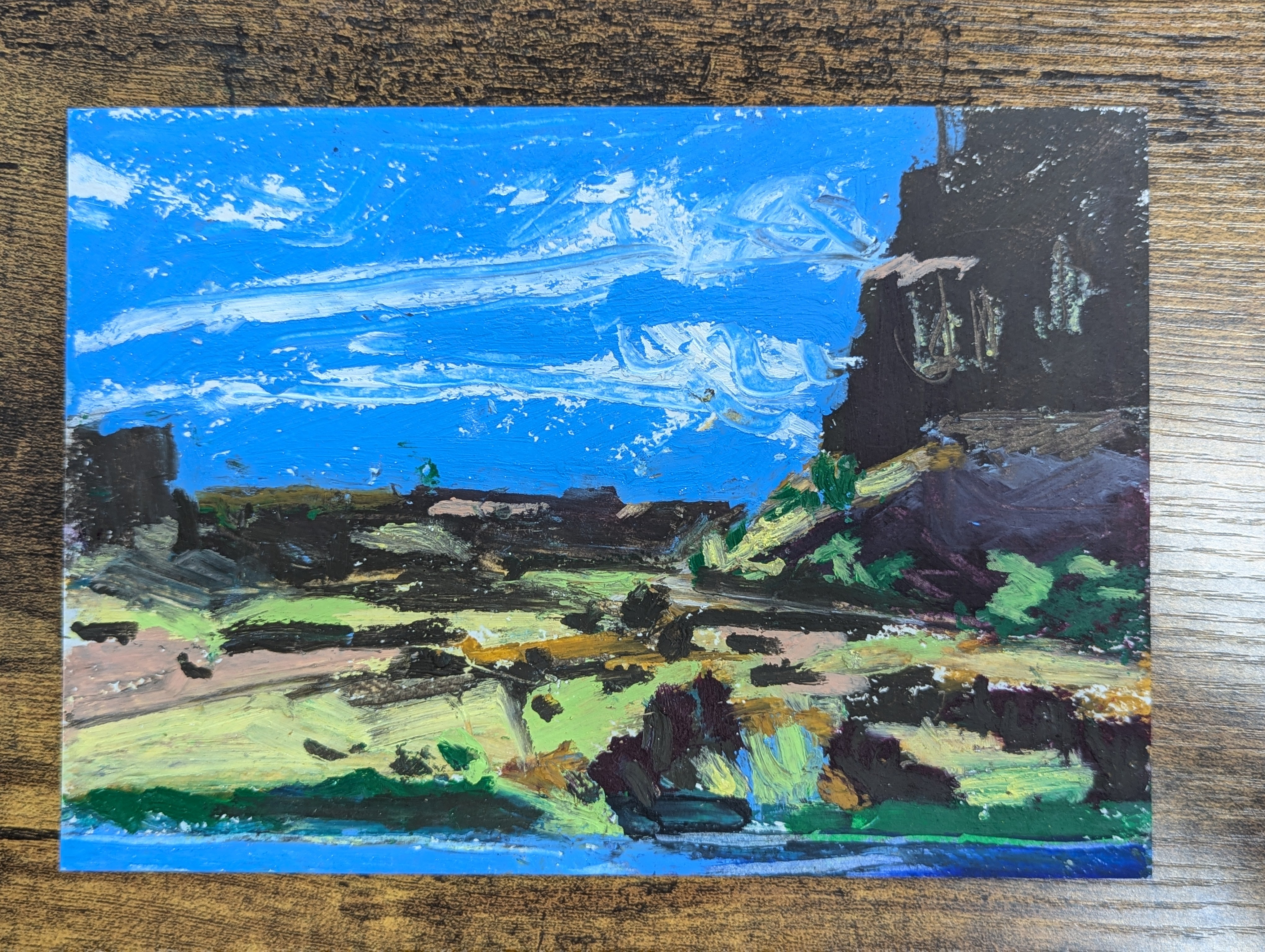 Dry Falls,  original oil pastel