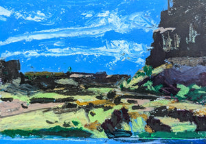 Dry Falls,  original oil pastel