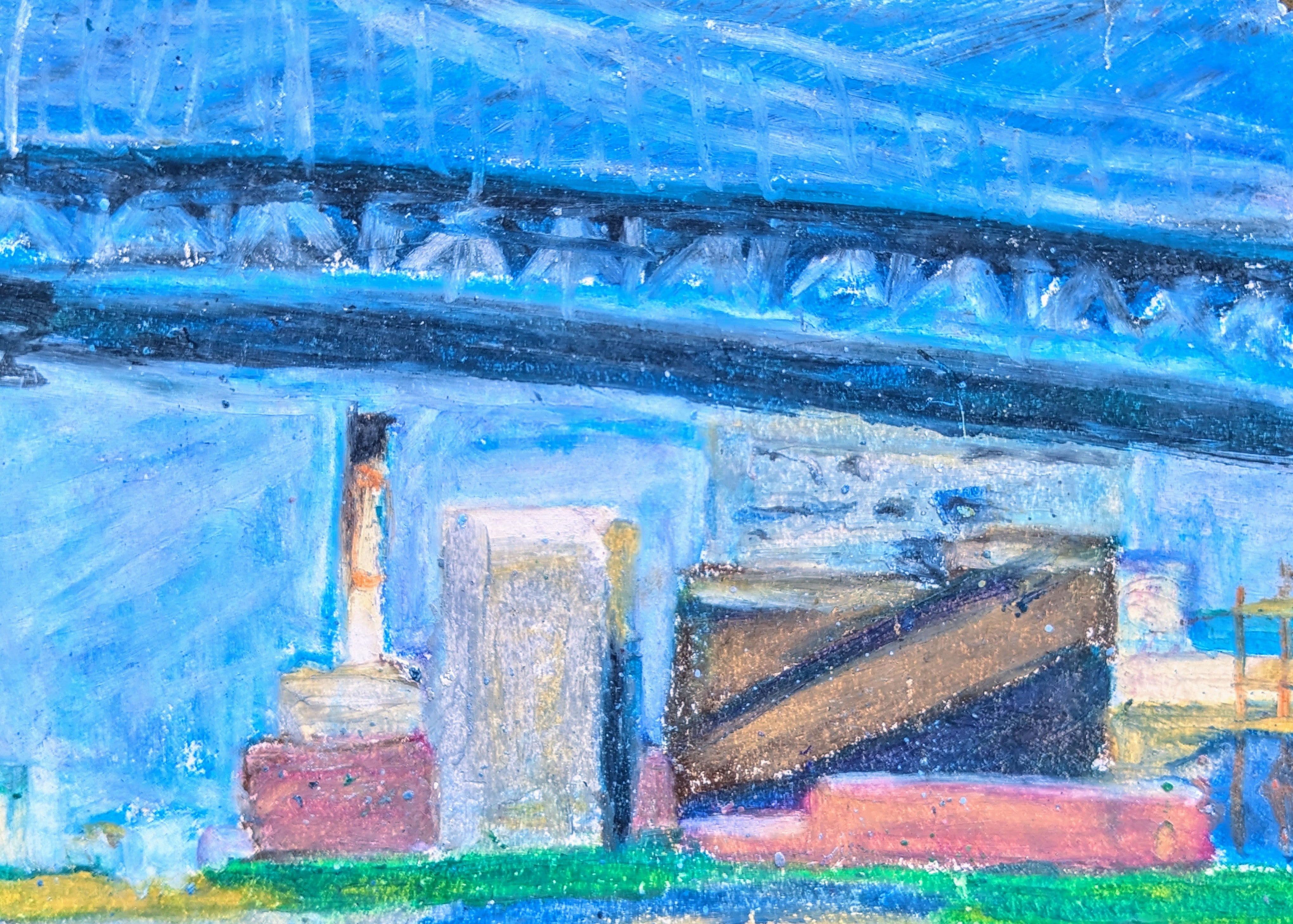 Dumbo - original oil pastel drawing