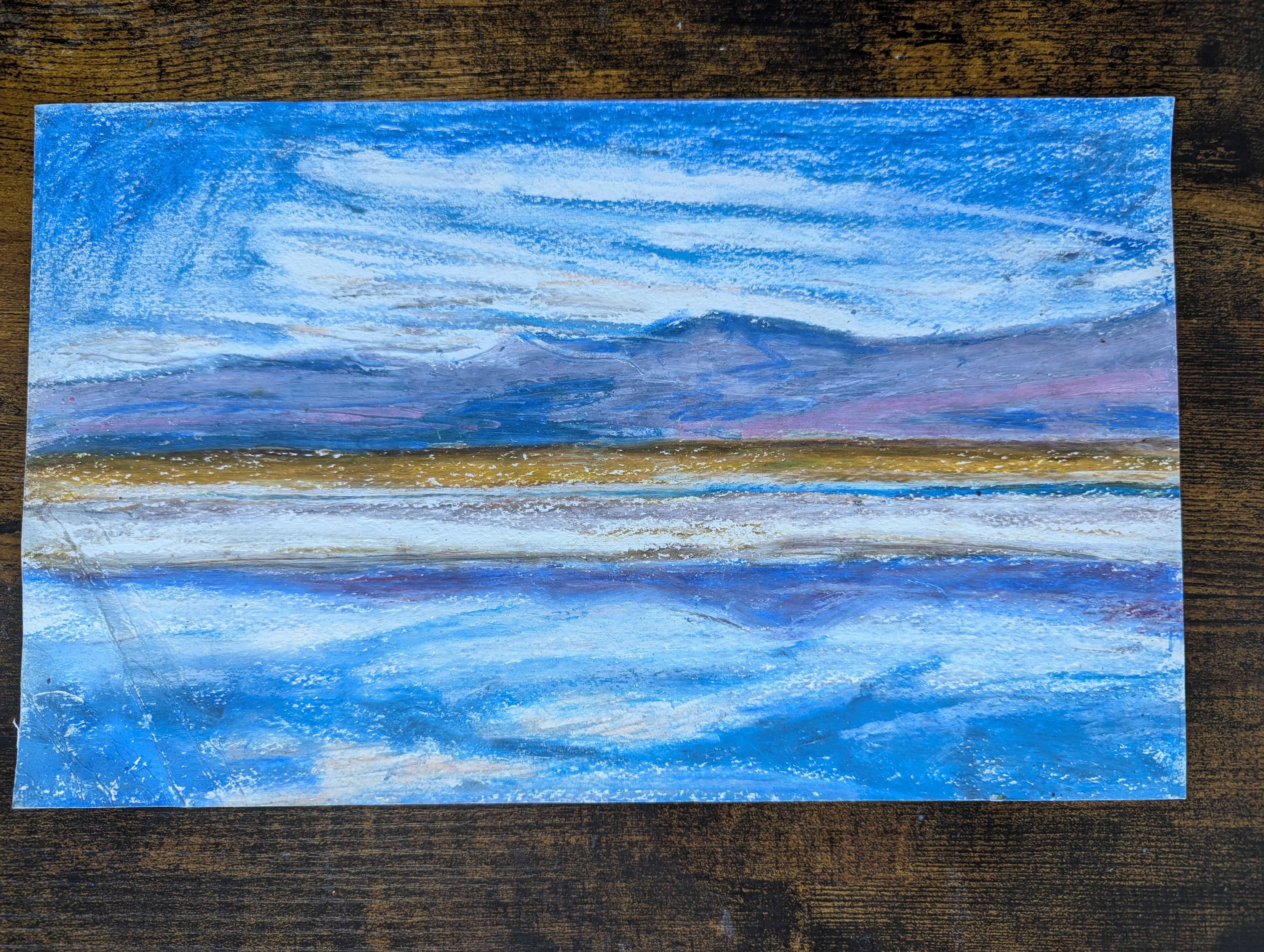 San Pedro de Atacama - original oil pastel drawing