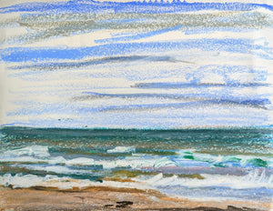 untitled Beach 2,  original oil pastel
