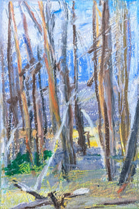 Burnt Forest,  original oil pastel