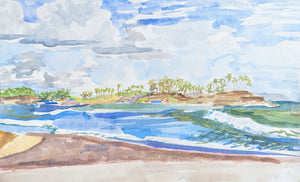 Paloem Beach- original watercolor painting