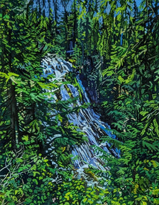 Lower Diamond Creek Falls, original gouache