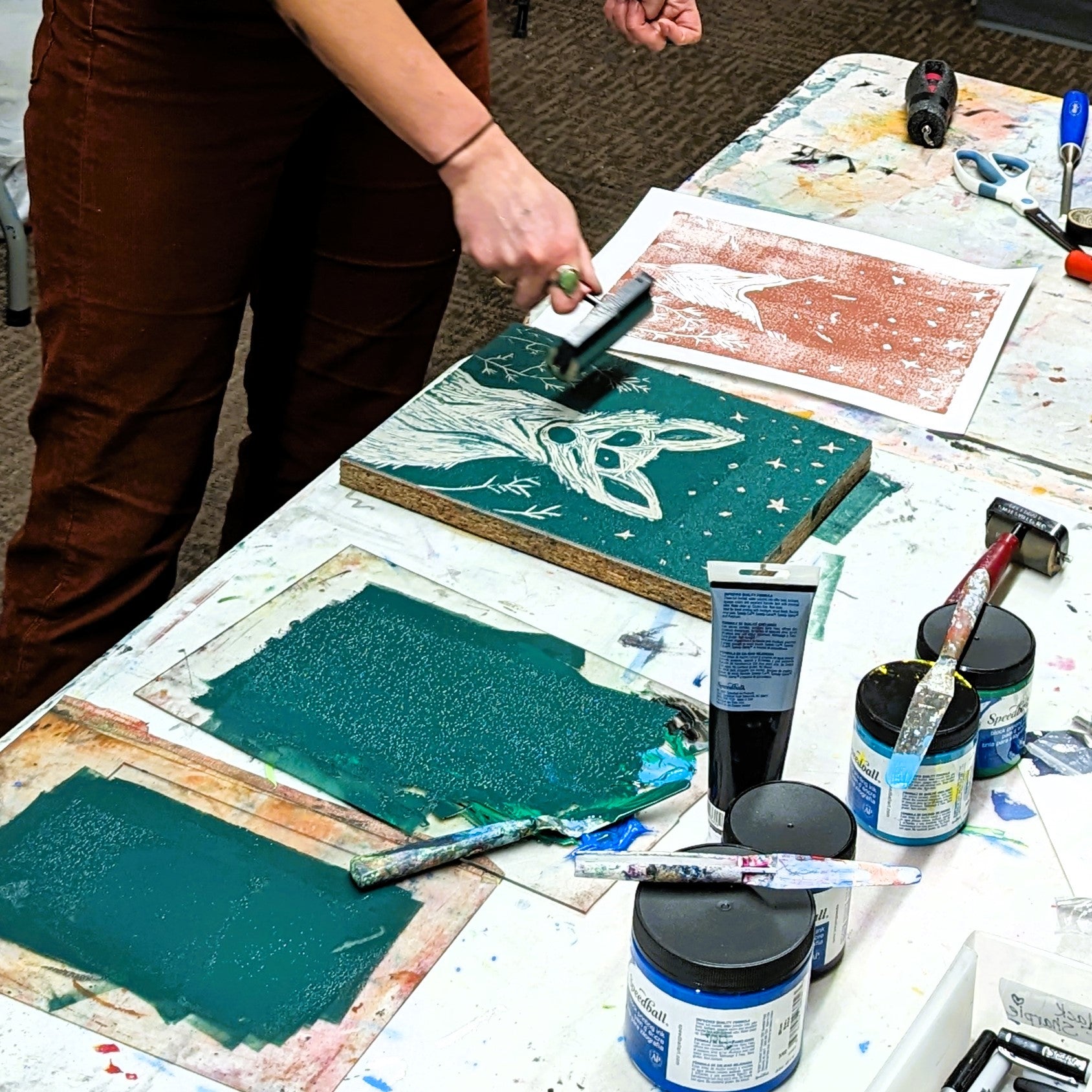 Reduction Block Printmaking, 11/06-11/20