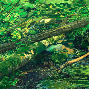 Silent Reverie: Unveiling the Verdant Depths Within, Limited Edition Giclee Print